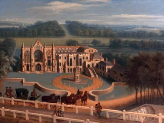 Newstead Abbey, Nottinghamshire, westkant, 1730